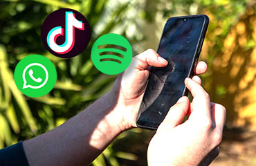 Whatsapp, Tik Tok y Spotify disponibles