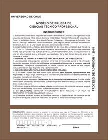 Modelo PSU Ciencias Técnico Profesional